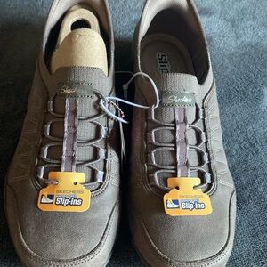 Skechers Slip-Ins Brown Casual Slip-On Sneakers